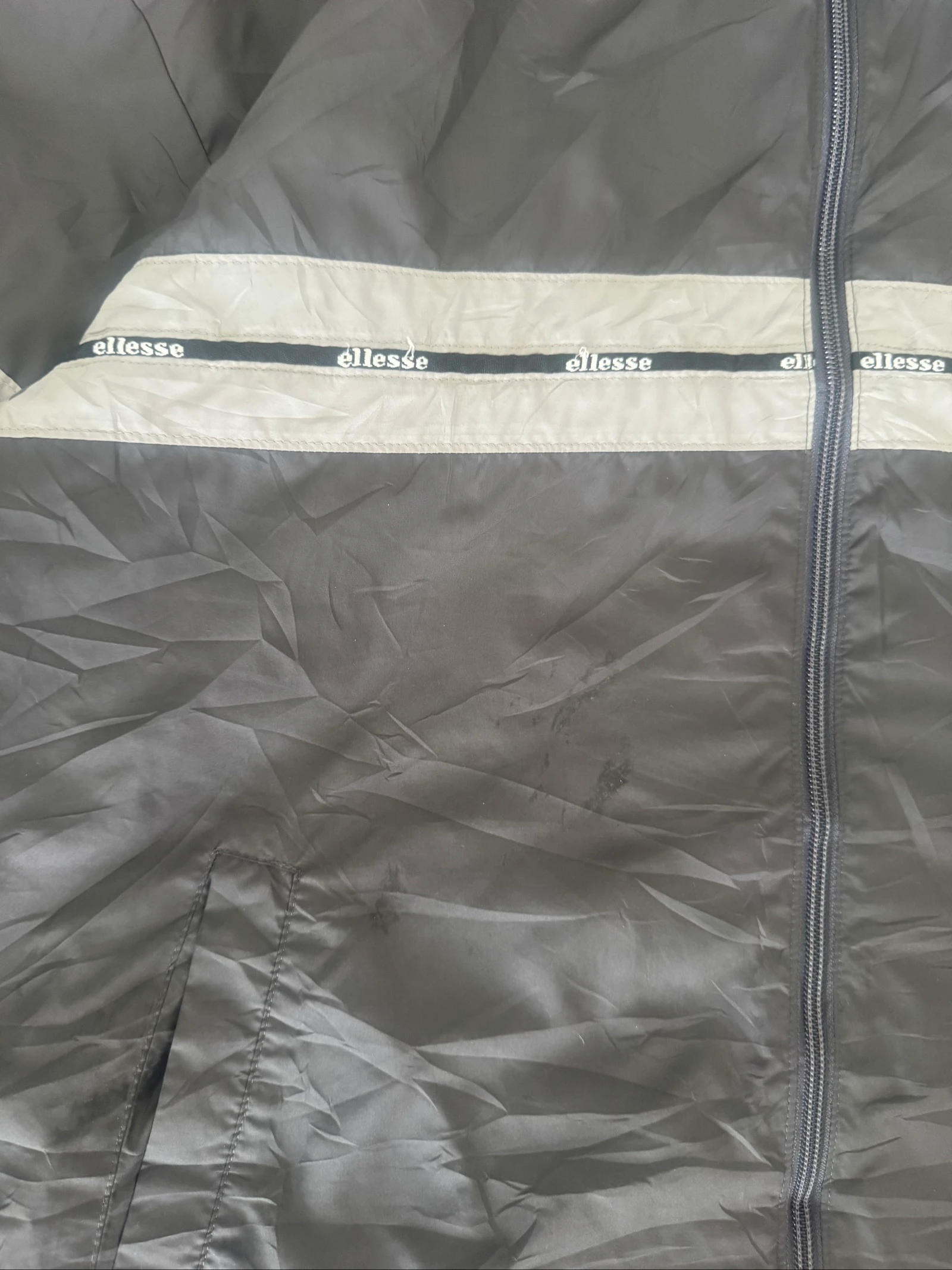 Ellesse Pufferjas met capuchon zwart reflecterend vintage Y2K streetwear M – photo 11